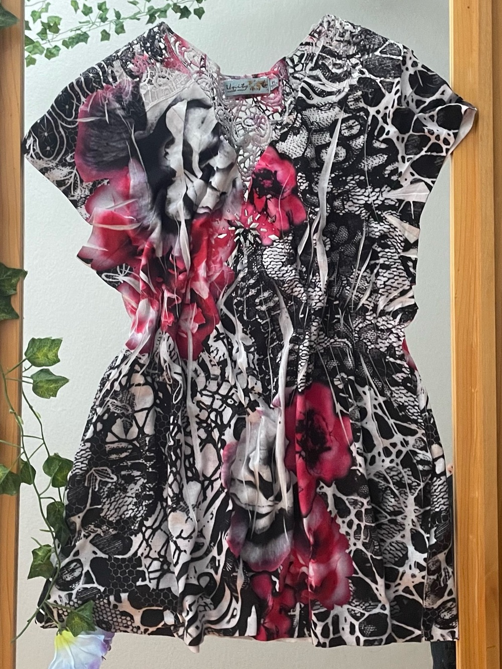 Unity World Wear Y2K Boho Rose Top